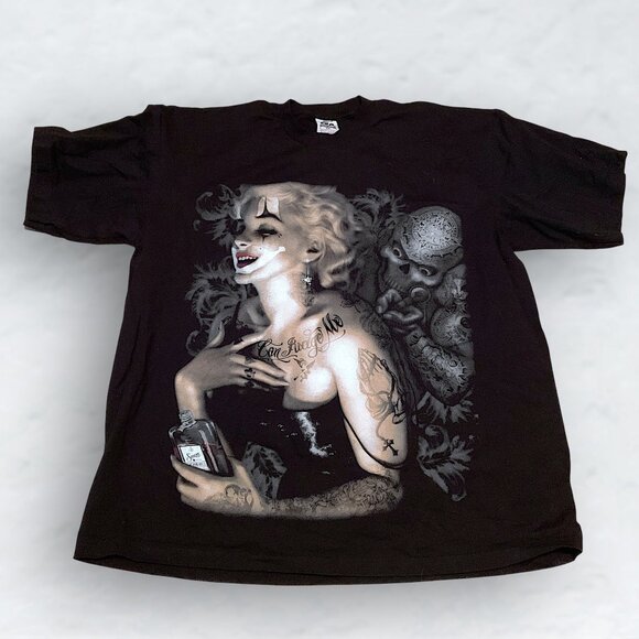 Pro 5 Heavyweight Retro Y2K Large Graphic Baggy T Shirt - Picture 1 of 4